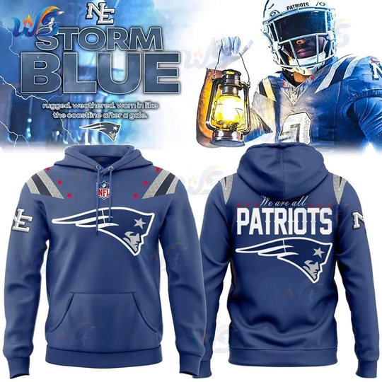 Discover New England city Patriot 2025 Rivalries Nor’Easter Storm Blue Hoodie