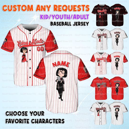Discover Disney The Incredibles Edna Jersey, The Incredibles Characters Jersey, Disney Edna Mode Birthday Shirt, Disney The Incredibles Trip Shirt