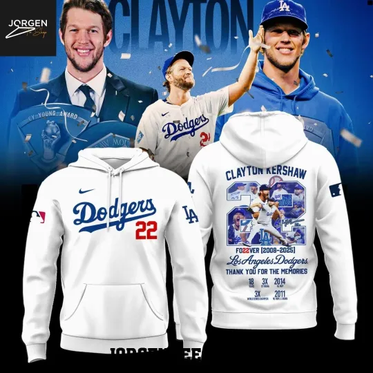 Discover Los Angeles city Dodger 2008-2025 Thank Clayton Kershaw Forever Hoodie