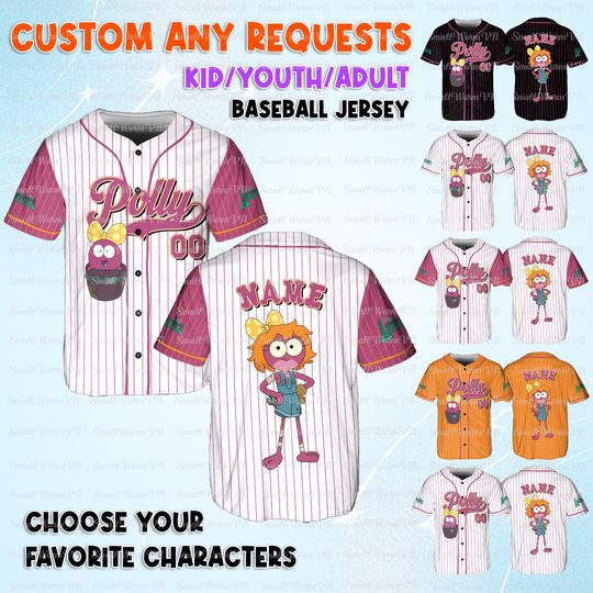 Disney Amphibia Polly Plantar Jersey, Amphibia Movie Character Jersey, Disney Polly Plantar Baseball Shirt, Personalized Amphibia Name Shirt