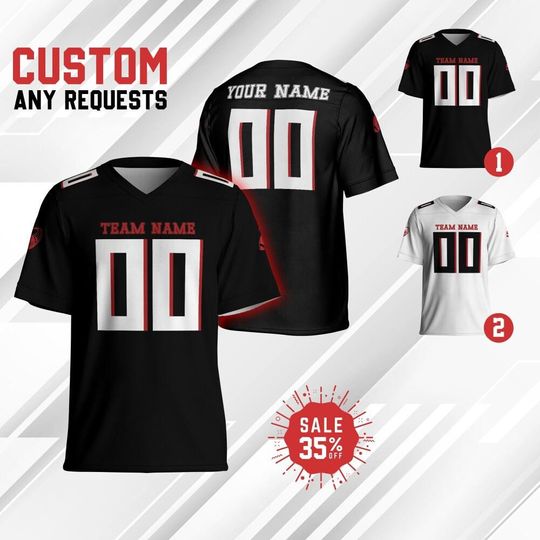 Discover Custom Team Falcon Football Jersey Collection, Personalized Team name & Number jersey, Game Day Outfit For American Football Fan