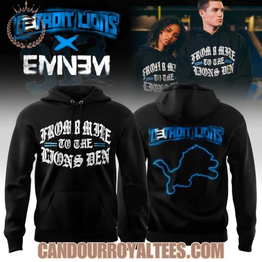 Discover Eminem x Detroit city Lion “Thanksgiving Halftime Show” Hoodie