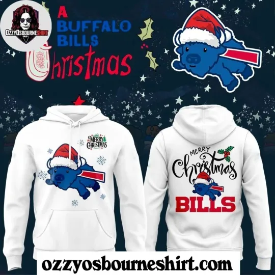 Discover Buffalo city Bill Merry Christmas 2025 hoodie