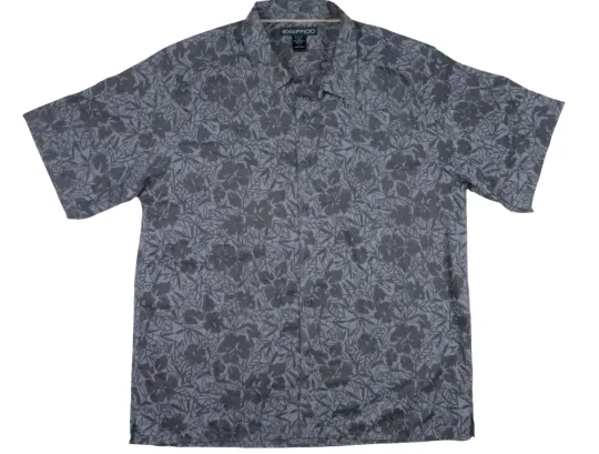 lightweight TRAVEL performance LEAF shirt HAWAIIAN MENS LARGE SS