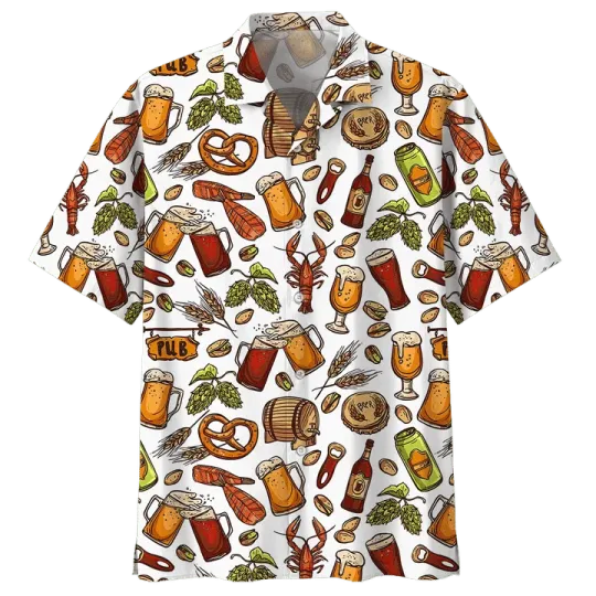 Discover Love Beer Watercolor Design Hawaiian Shirt HO2026