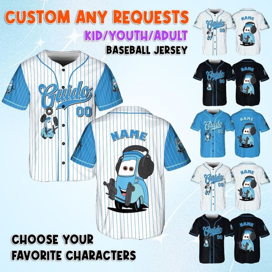 Discover Disney Cars Guido Jersey, Cars Movie Characters Shirt, Pixar Cars Guido Birthday Shirt, Cars Lightning McQueen And Friends Jersey