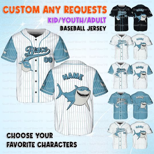 Discover Disney Finding Nemo Bruce Jersey, Marlin Nemo Dory And Friends Jersey, Disney Bruce Birthday Shirt, Finding Nemo Girl Trip Shirt