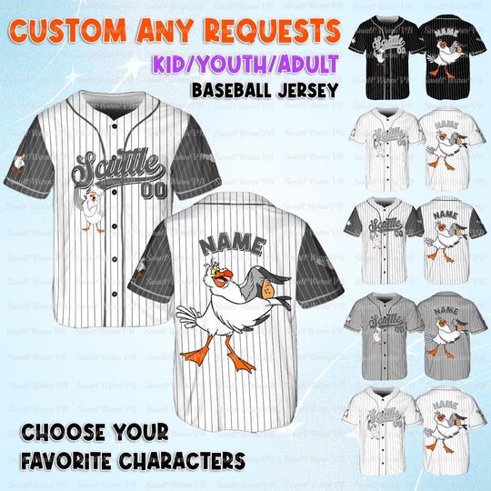 Discover Disney Little Mermaid Scuttle Jersey, Custom Little Mermaid Jersey, Disney Scuttle Baseball Shirt, Matching Family Little Mermaid Shirt