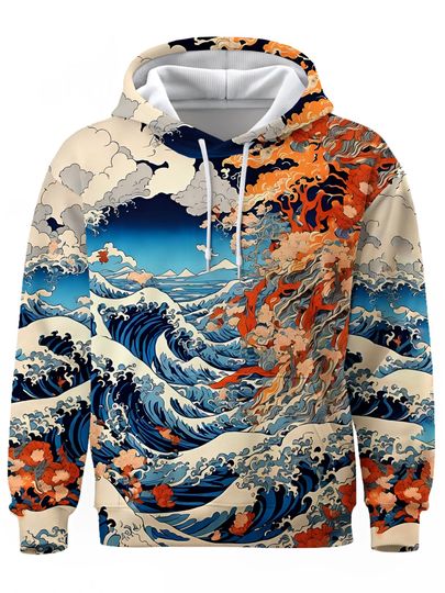 Discover 2026 Unisex Japanese Hoodie 3D Print Crane Sweatshirt with Pocket 2025