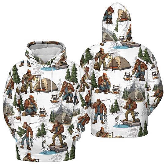 Discover 2026 Store Funny Bigfoot Sasquatch Hoodie_Full 3D - Hoodie 3D With Bigfoot Theme 2025