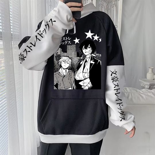 Discover Japanese Anime Bungo Stray Dogs Edogawa Rampo Hoodies Men Women Gothic Loose Pullover Hoody Casual Long Sleeve Sweatshirts