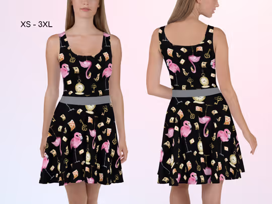 Discover Alice in Wonderland Mad Hatter Tea Party Skater Dress