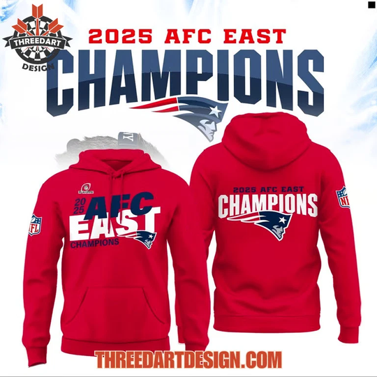 Discover Patriots AFC East Division Champs 3D Hoodie 2026 AOP Fan Gear