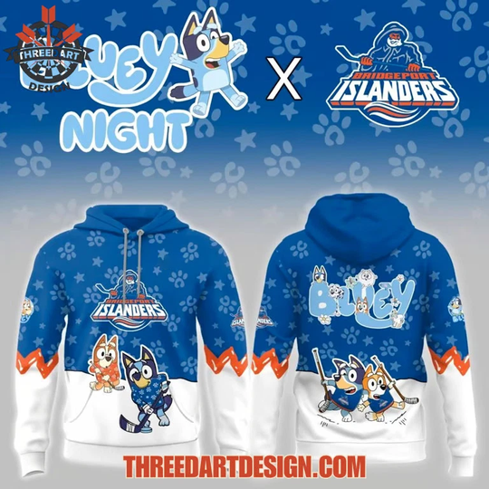 Discover Bridgeport Islanders BlueyDad Night Game 3D Hoodie 2026 AOP Hockey Fan Edition