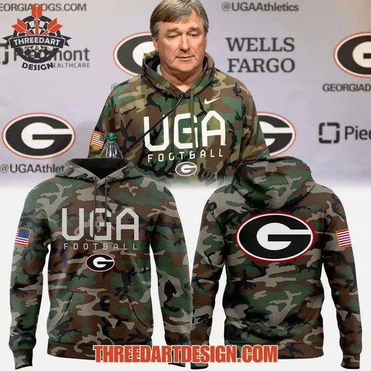Coach Kirby Smart Georgia Football 3D Camo Hoodie 2026 AOP Streetwear Fan Gear