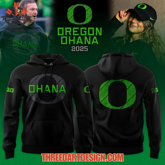 Oreg ducks Ohana 3D Hoodie 2026 All Over Print College Football Streetwear