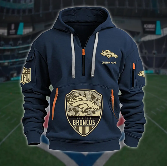 Discover Denver Broncos New Personalized Quarter Zip Hoodie Limited Edition