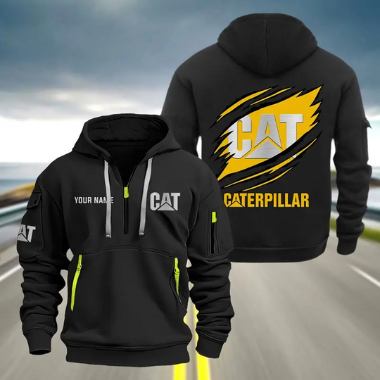 Discover Caterpillar Heavy Hoodie, Quarter Zip Hoodie