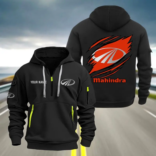 Discover Mahindra Heavy Hoodie, Quarter Zip Hoodie