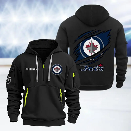 Discover Winnipeg Jets Heavy Hoodie, Quarter Zip Hoodie