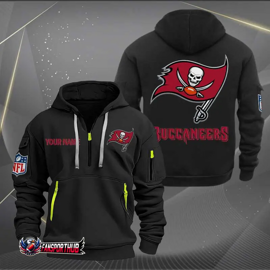 Tampa Bay Buccaneers New Personalized Quarter Zip Hoodie Limited Edition