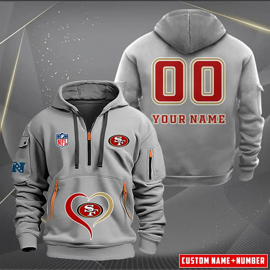 Discover Chicago Bears New Personalized Quarter Zip Hoodie Limited Edition