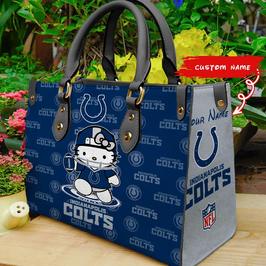 Discover Custom Name football Indianapolis Colts Kitty Women Hand Bag