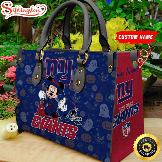 Discover Custom Name football New York Giants Minnie Mouse Sport Women Handbag