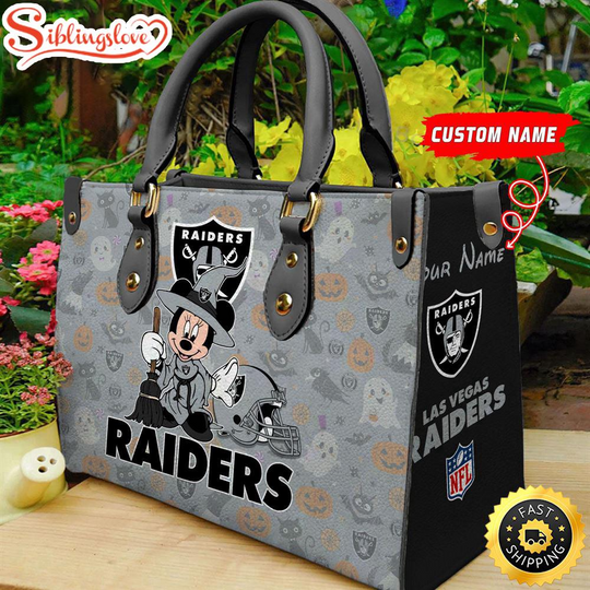 Custom Name football Las Vegas Raiders Minnie Mouse Sport Women Handbag