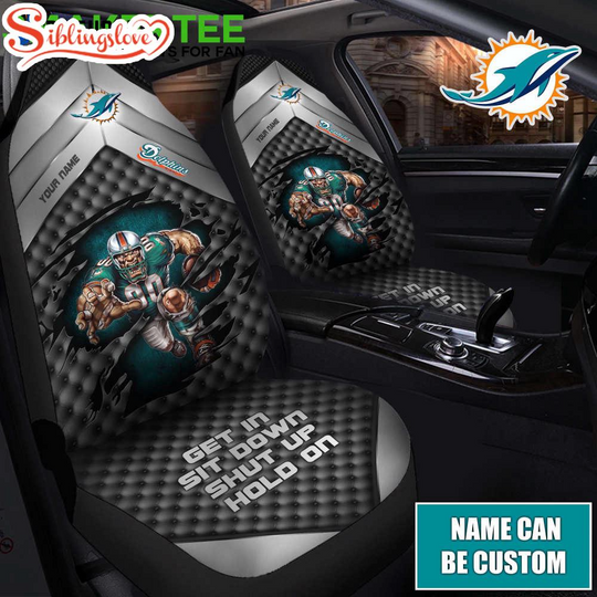 Discover Custom Name Miami Dolphins football Car Seat Covers