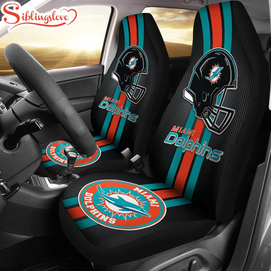 Miami Dolphins football Team Sport Car Seat Covers