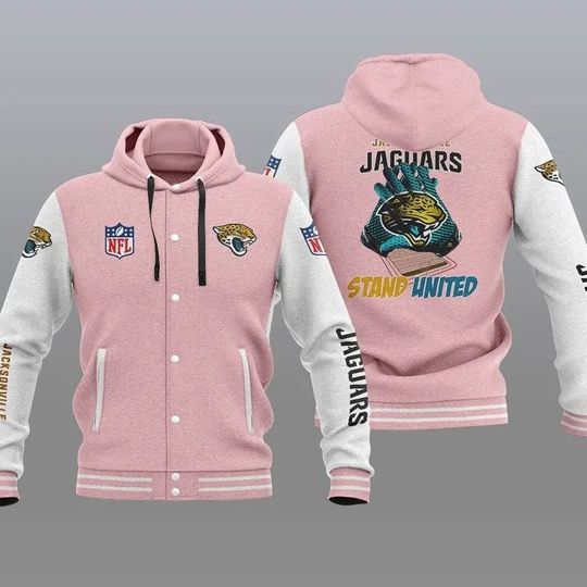 Jacksonville Jaguars Hooded Varsity Jacket, Football Lover Gift, Game Day Jacket