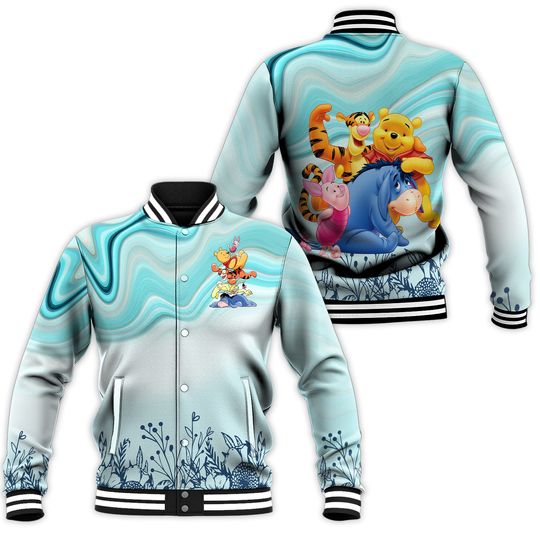 New Winnie The Pooh Eeyore Disney Baseball Jacket