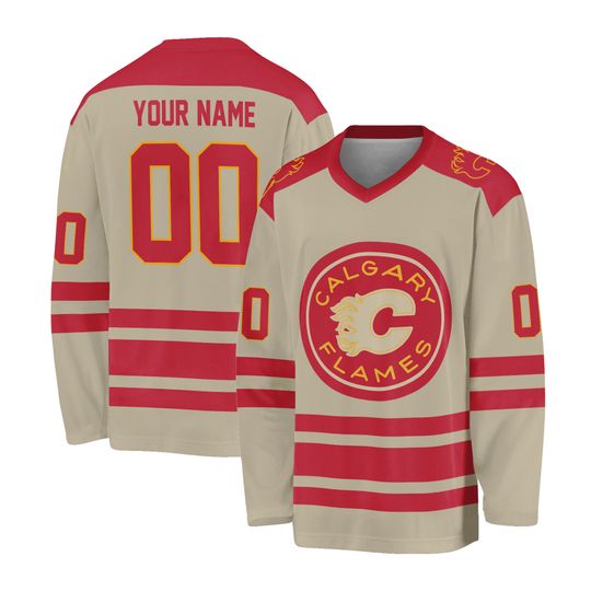 Personalized Calgary Flames Ice Hockey Shirt Game Day Shirt Fan Gear Unisex Gift
