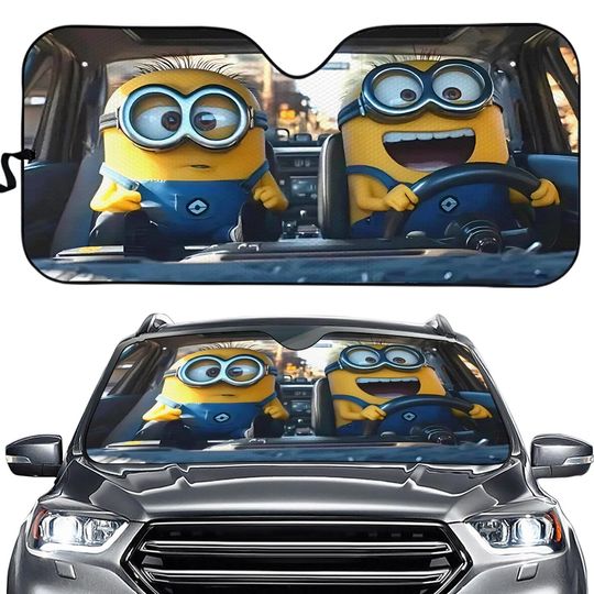 Minion Car Sun Shade, Movie Auto Sunshade, Trip Accessory