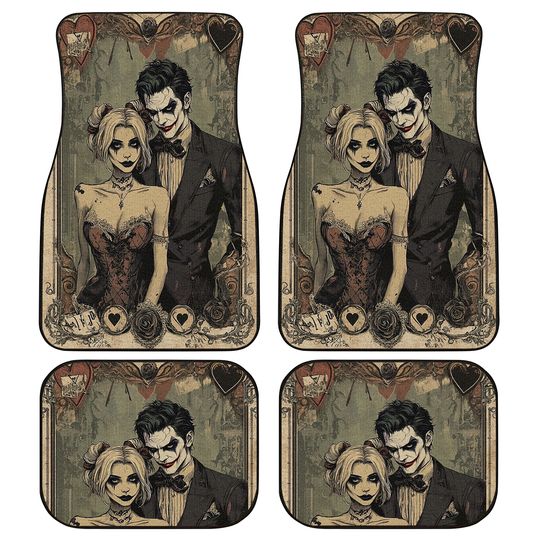 Joker Harley Quinn Car Floor Mats, DC Comics Auto Accessories