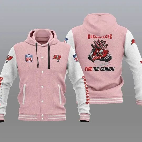 Tampa Bay Buccaneers Hooded Varsity Jacket, Football Lover Gift, Game Day Jacket