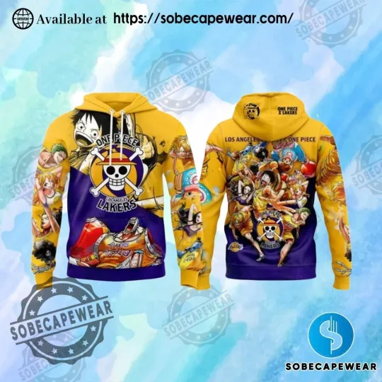 Los Angeles city Laker One Piece The Great Grand Line Hoodie