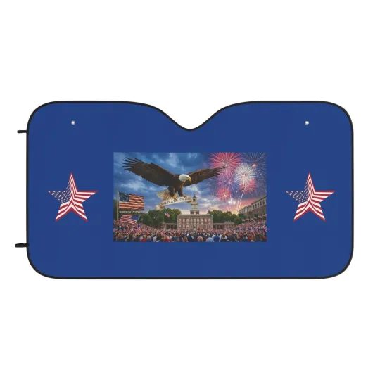 Discover Happy 250th Birthday To American Freedoms - Windshield Sunshade Cover - 30"× 55"