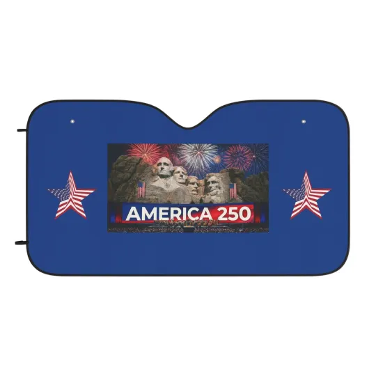Discover The Happy 250th Birthday America From Mt Rushmore Windshield Cover - 30"× 55"