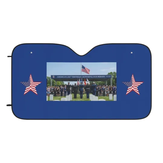 Discover Saluting 250 Years Of Protecting American Freedoms - Windshield Cover - 30"× 55"