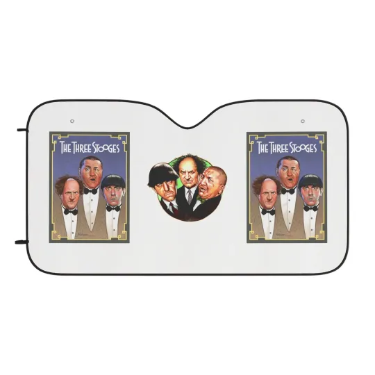Discover The Three Stooges Car Windshield Sunshade Cover - 30" x 55"