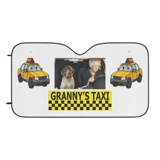 Discover The Granny Taxi Car Windshield Sunshade Cover - 30" x 55"