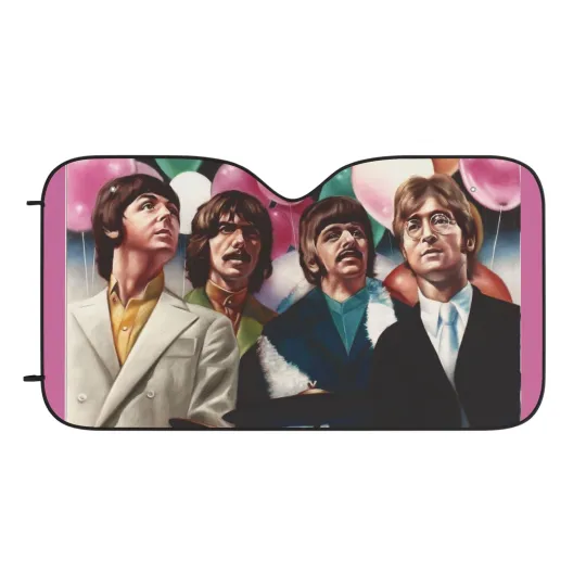 Discover The Beatles Celebration Art Car Windshield Sunshade Cover - 30" x 55"