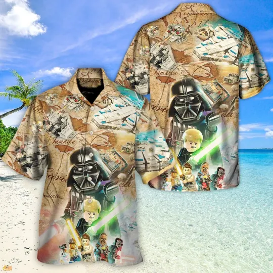 Discover Disney Star Wars Summer Starwars Lego Pirate Vintage Ship Aloha Hawaiian Shirt