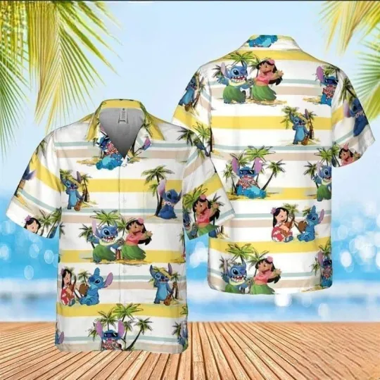 Discover Disney Summer Beach Beach Cool Lilo And Stitch Disney Aloha Hawaiian Shirt