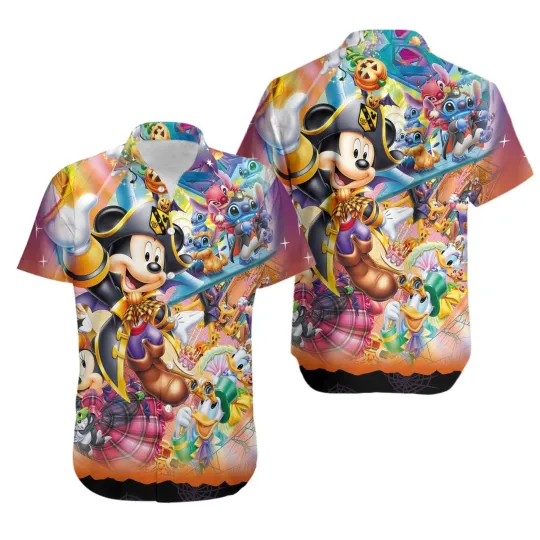 Discover Disney Summer Beach Mickey Pirate All Characters Collection Disne Hawaiian Shirt