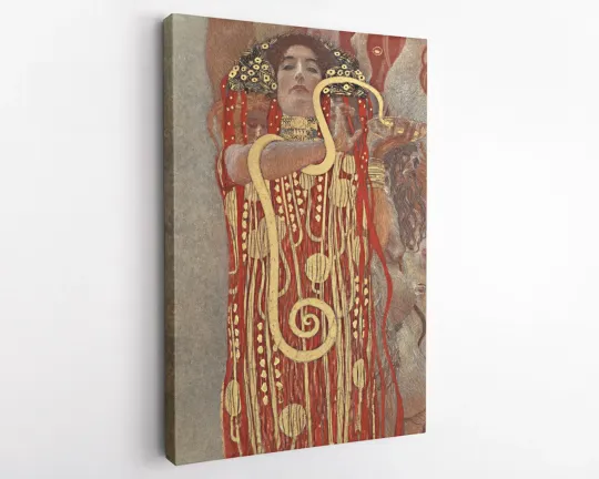 Discover Hygieia Canvas Print, Gustav Klimt Medicine Artwork, Premium Matte Vertical Poster