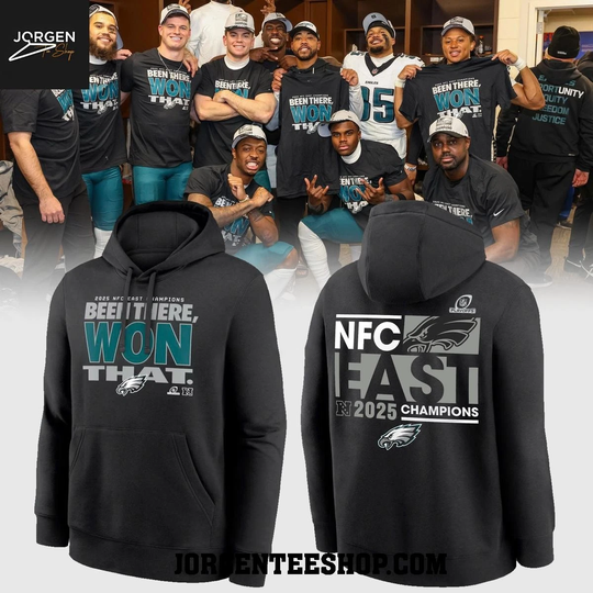 Discover Philadelphia Eagle 2025 N.F.C East Division Champions Locker Room Hoodie