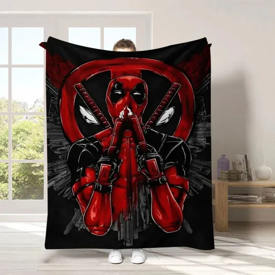 Marvel Deadpool Throw Blanket Soft, Comic Book Movie Themed